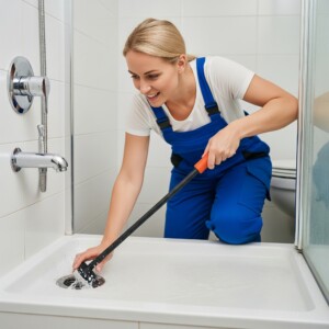 le débouchage d'une baignoire