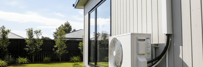 une pompe à chaleur à l'extérieur d'une maison