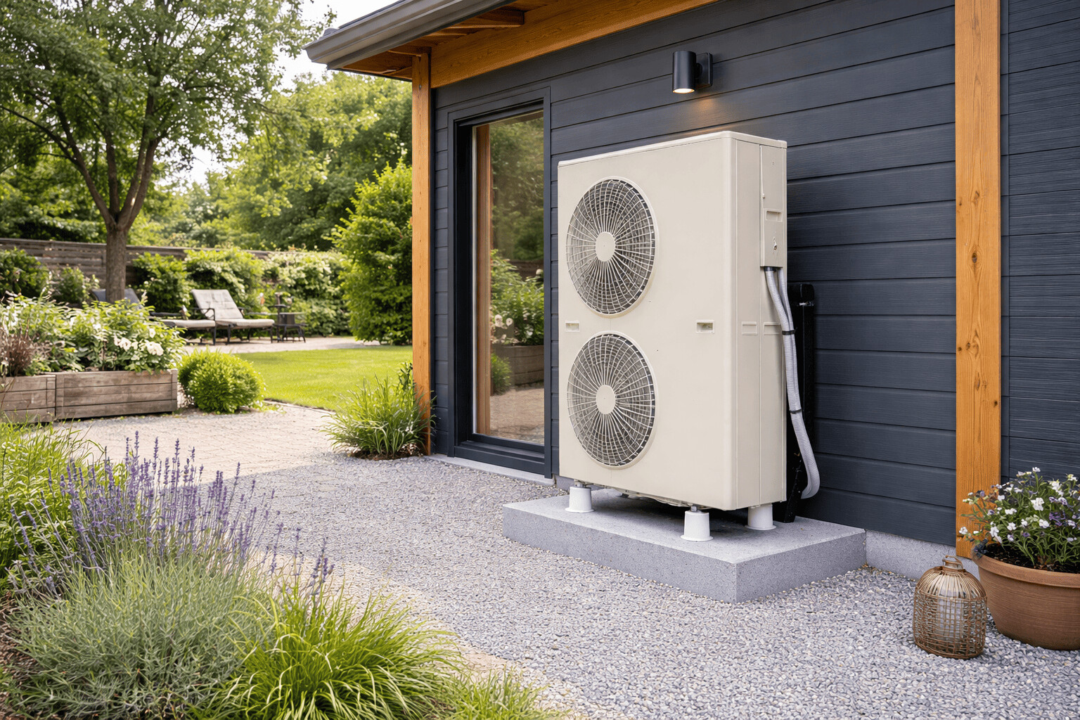 raccordement d'une pompe à chaleur air-eau